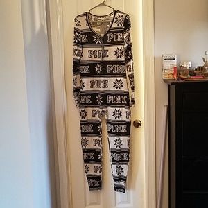 Victoria's Secret Pink One Piece Pajamas size LG